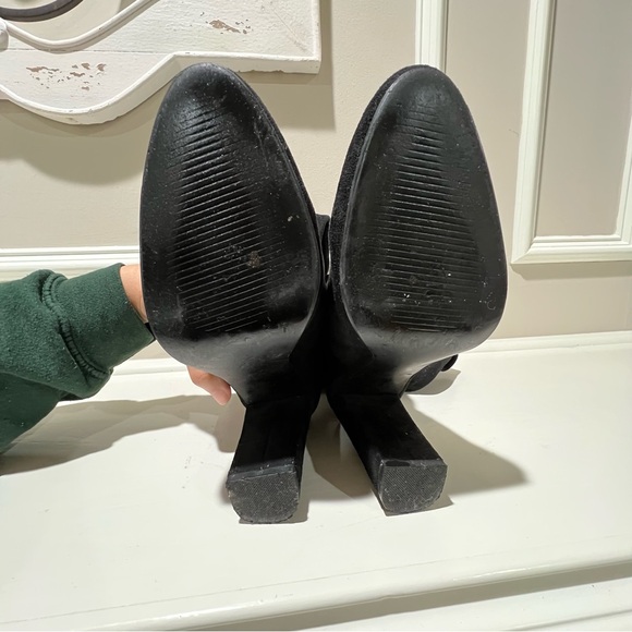 Steve Madden Emotions Black Suede Over-the-Knee Block Heel Boots - Picture 7 of 9